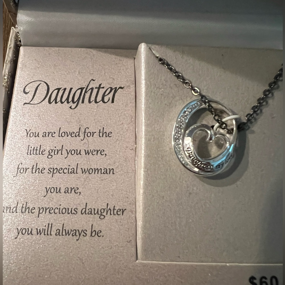 Fine Silver Plated Daughter Necklace NIB